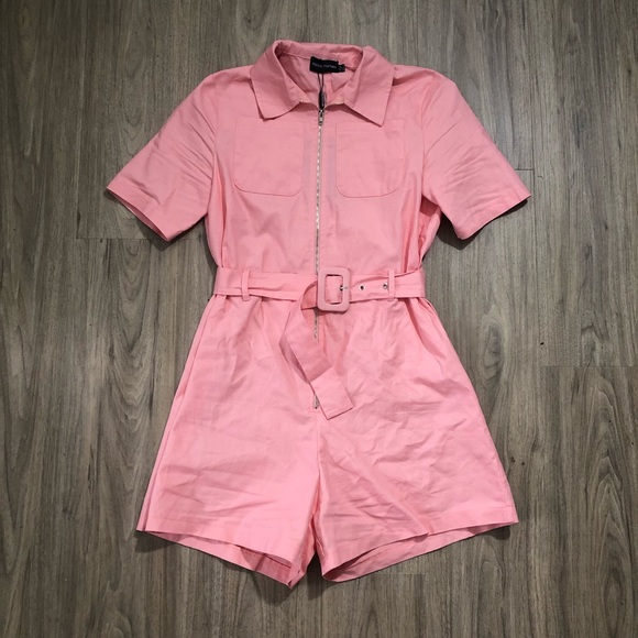 pretty little thing pink jumpsuit